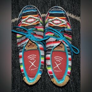 Twisted X Hooey Loper Womens Shoes Size 6MLace Up Southwestern Print Casual